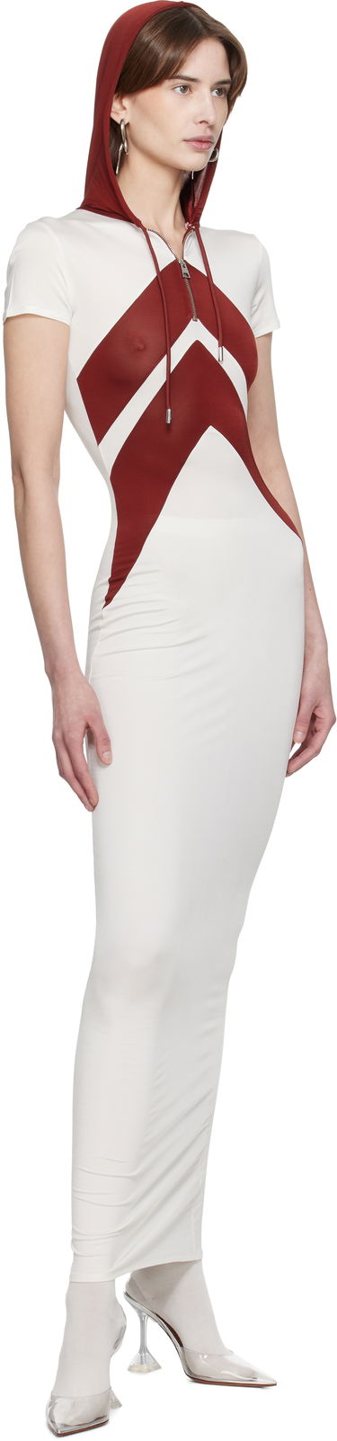 Šaty Jean Paul Gaultier Jean Paul Gaultier 'The Chevrons' Maxi Dress Biela | 25/33-F-RO346P-J084-0128, 3