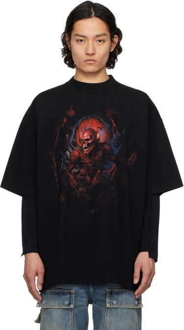 Tričko VETEMENTS Vetements Death Metal Oversized T-Shirt Čierna | UA66TR640BR, 0