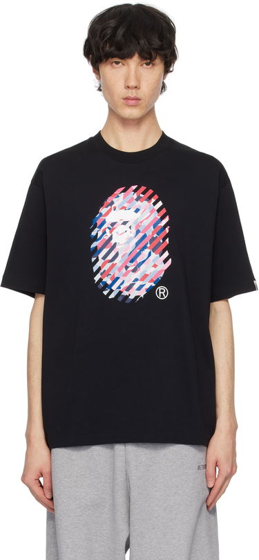 Tričko BAPE Camo Illusion Ape Head Relaxed Fit T-shirt Čierna | 001TEK801344M, 0