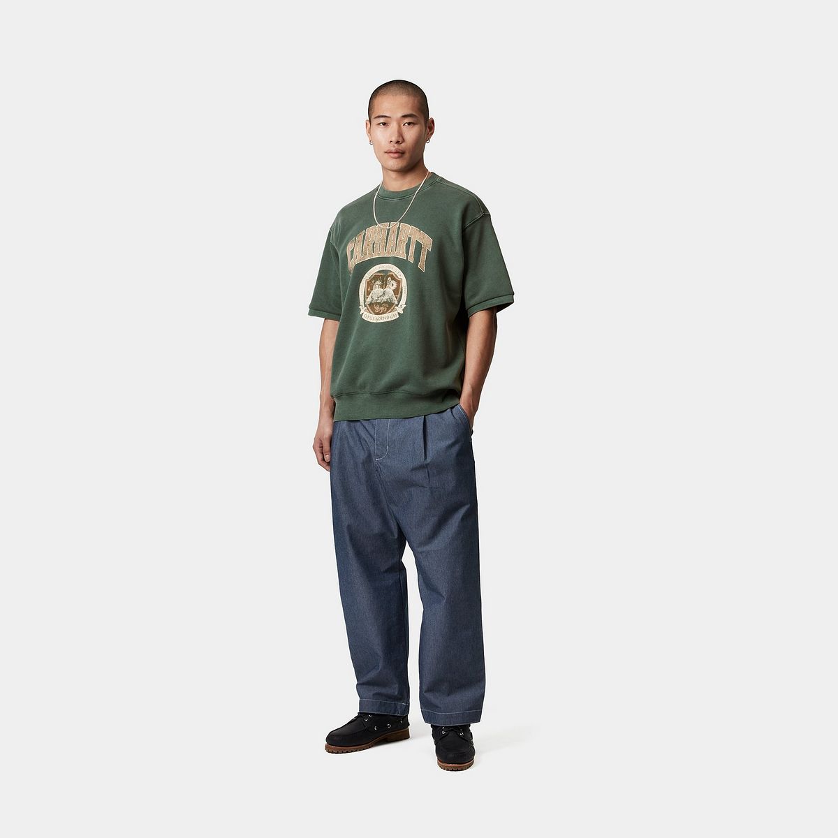 Sveter Carhartt WIP Carhartt WIP Library Short Sleeve Sweatshirt Zelené | I034727_9, 1