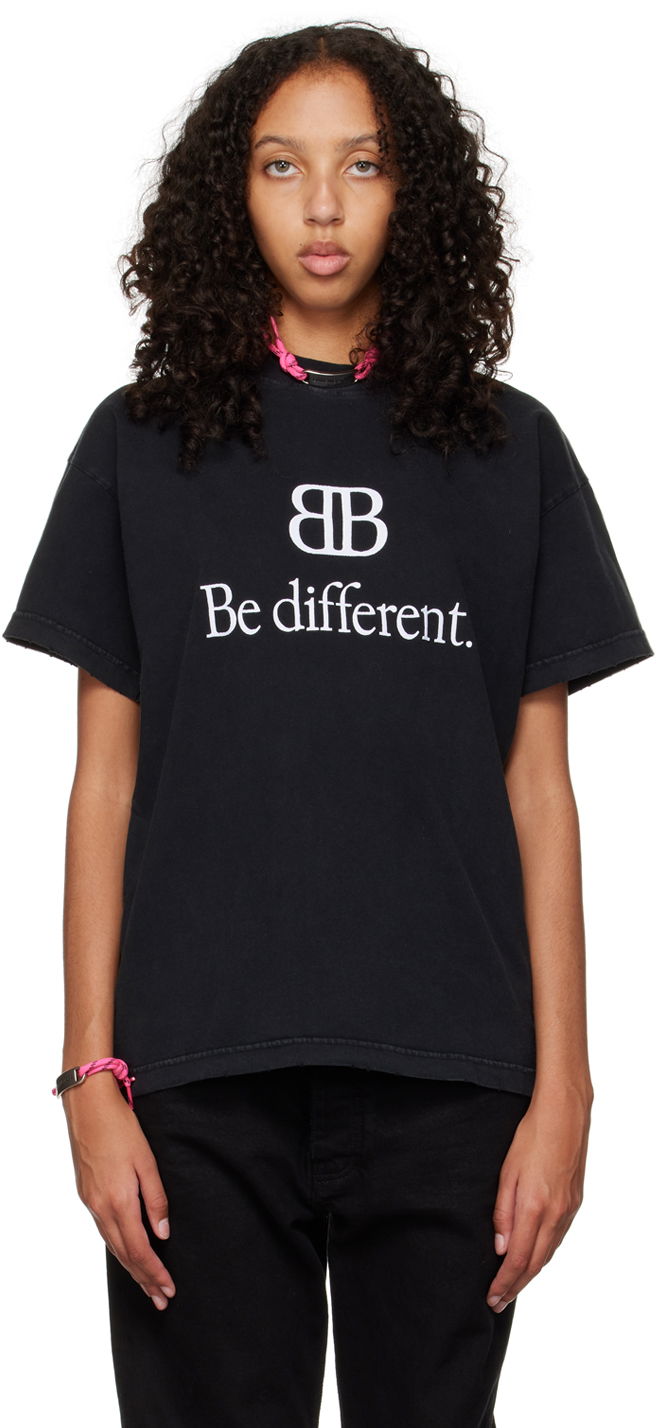 Tričko Balenciaga "Be Different" T-Shirt Čierna | 612965 TNVU9, 0