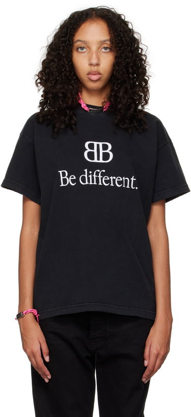 Tričko Balenciaga "Be Different" T-Shirt Čierna | 612965 TNVU9, 0