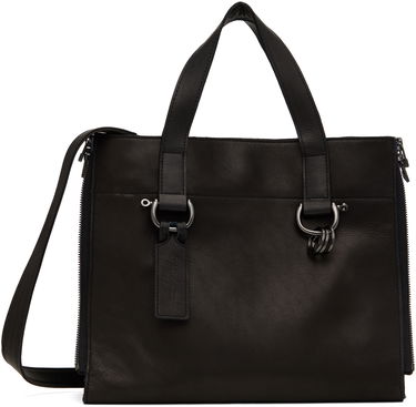 Tote bag Yohji Yamamoto Zipper Leather Shoulder Bag Čierna | DA-I80-796, 0