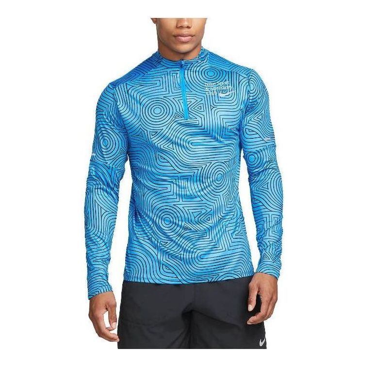 Mikina Nike Dri-Fit Element 1/4 Zip Running Top Modrá | FB9036-406, 0