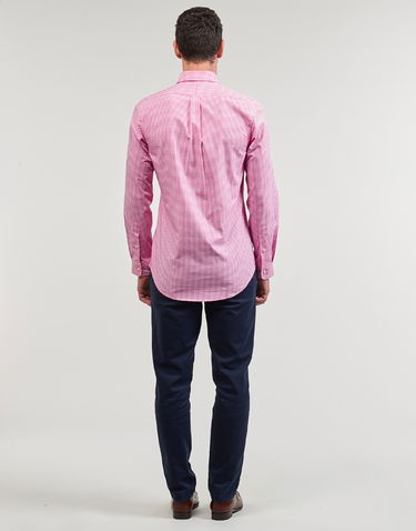 Košeľa Polo by Ralph Lauren Long sleeved Shirt Polo Ralph Lauren CHEMISE AJUSTEE SLIM FIT EN POPELINE RAYE Ružová | 710929345003, 3