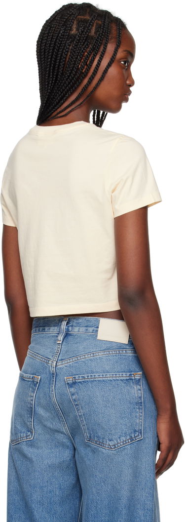 Crop Top MAISON KITSUNÉ Maison Kitsuné Baby Fox Patch Cropped T-Shirt Béžová | MW00105KJ0008, 2