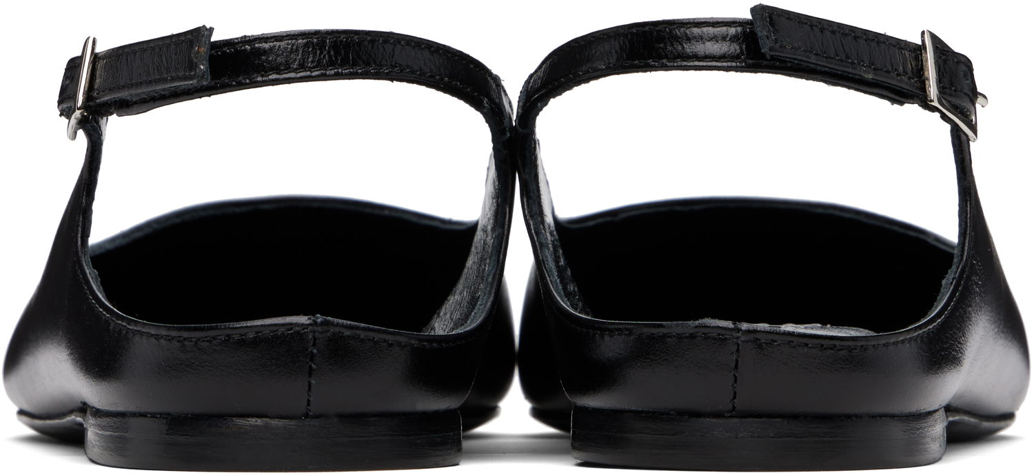 Doplnky BY FAR BY FAR Koyna Creased Calf Leather Ballerina Flats Čierna | MWFFC026CL034BK001PL, 1