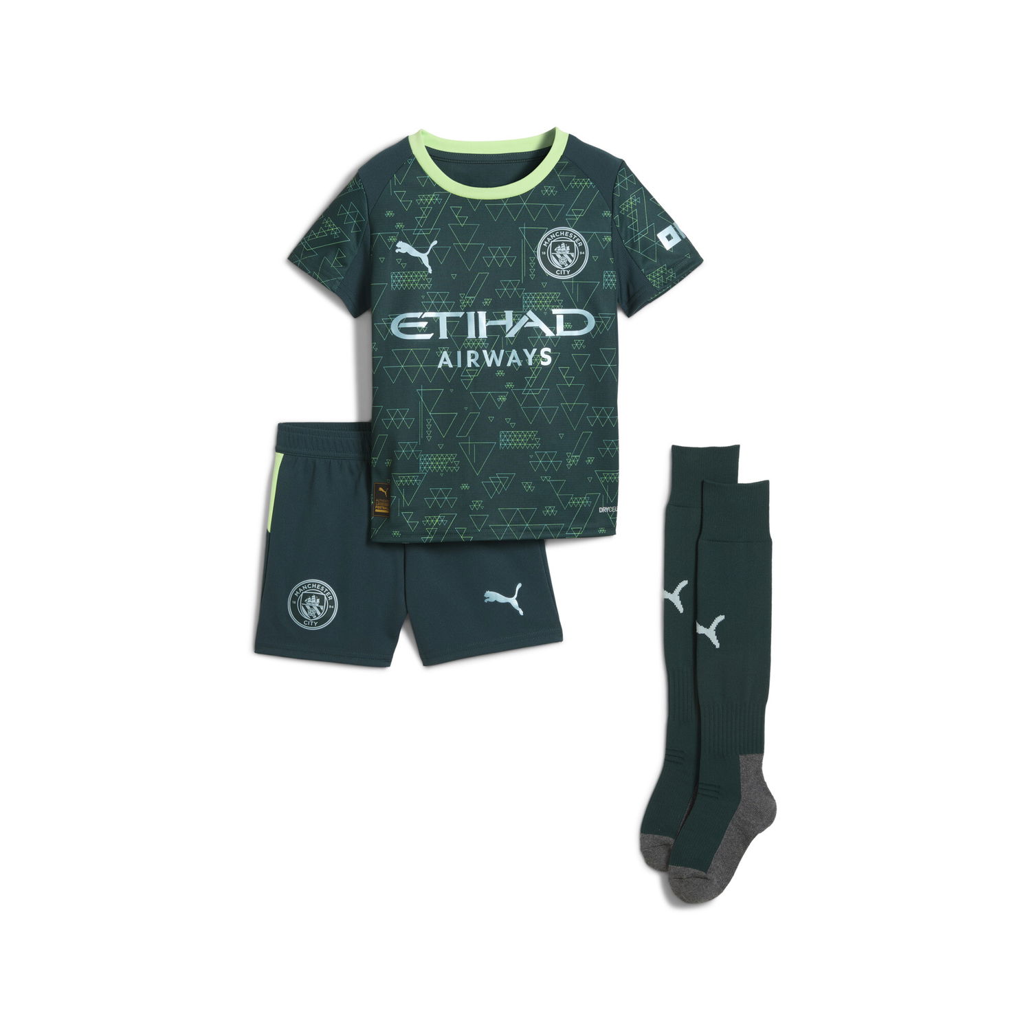 Súprava Puma Manchester City 4th Kit 25/26 Children's Minikit 4-5Y Zelené | 782695_04, 0