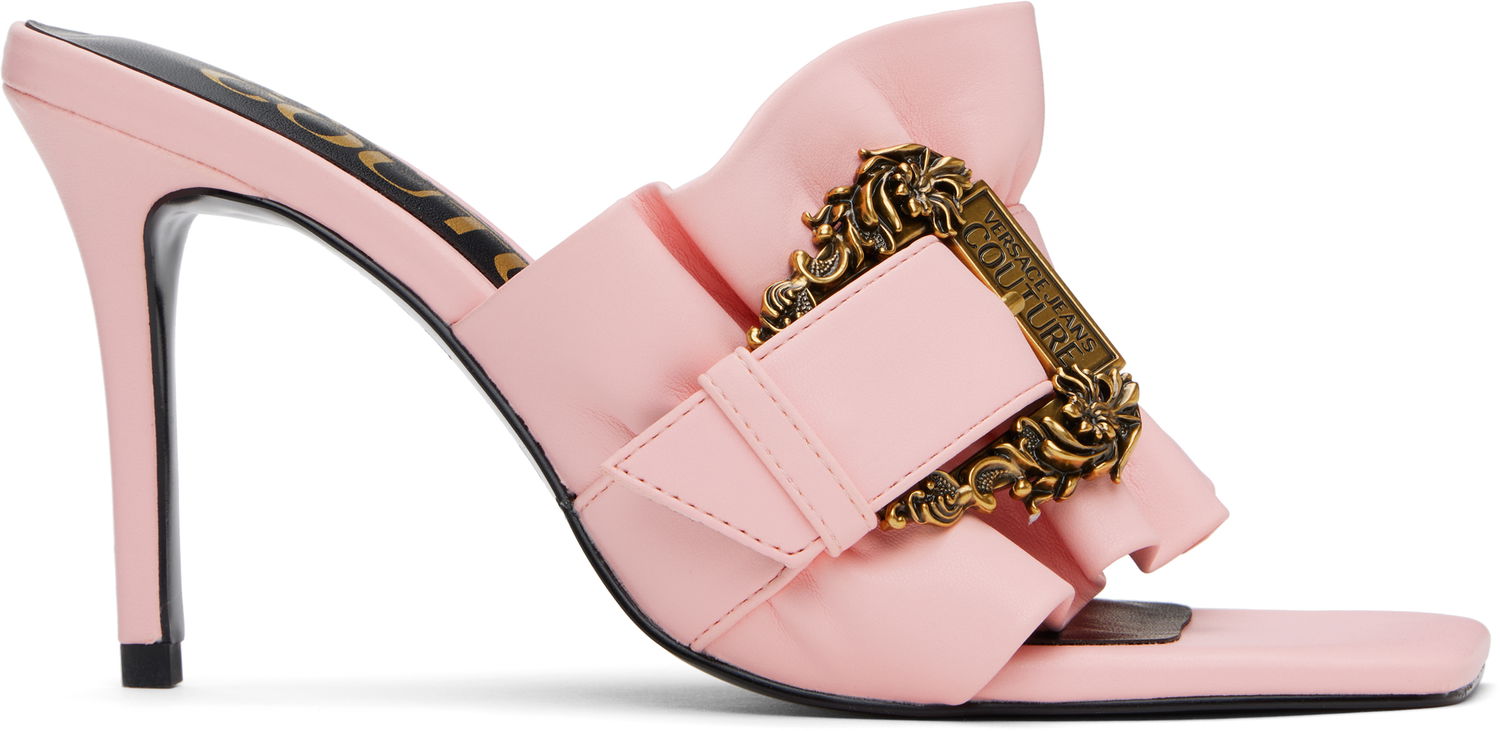 Starostlivosť o obuv Versace Versace Jeans Couture Baroque Buckle Emily Mules Ružová | E78VA3S70_E71570, 0