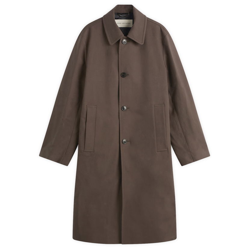 Kabáty Dries Van Noten Dries Van Noten Water Repellent Double Faced Cotton Coat, Size Large Hnedá | 252-020243-2106-705