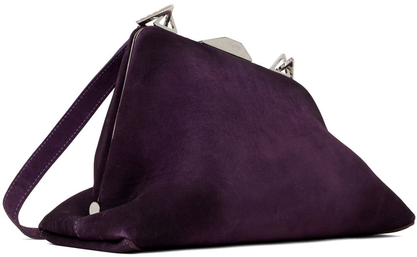 Kabelka The Attico The Attico Day Off Suede Shoulder Bag Fialová | 247WAH49 L108, 1