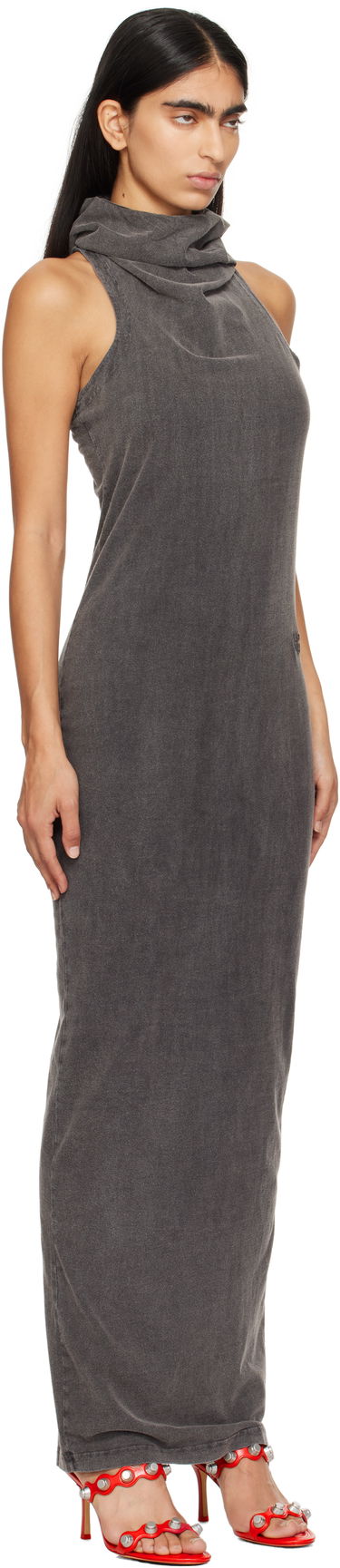Šaty Alexander Wang Alexander Wang Cowl Neck Racer Back Maxi Dress Šedá | 4CC3246261, 1