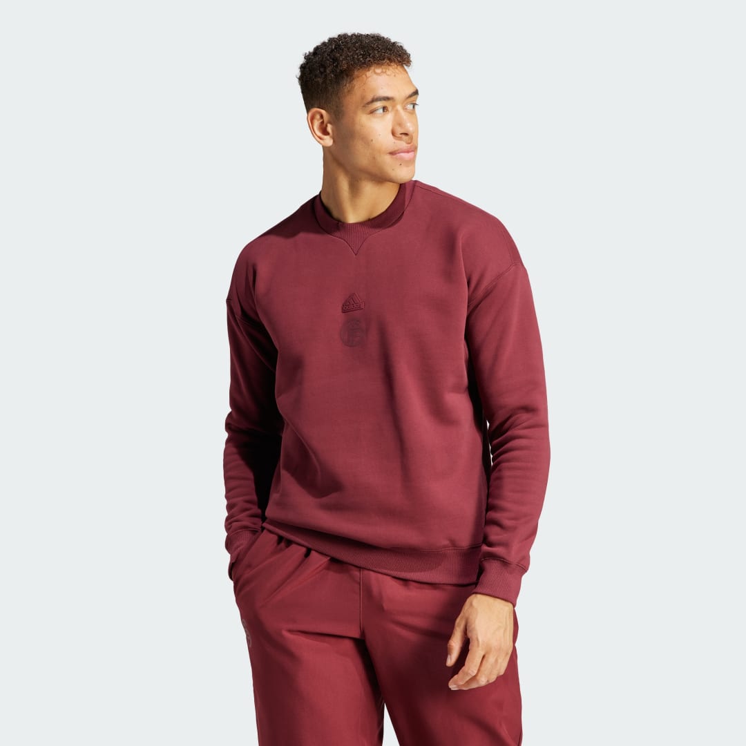 Mikina adidas Originals Mikina FC Bayern Lifestyler Vínová | HY3308, 0