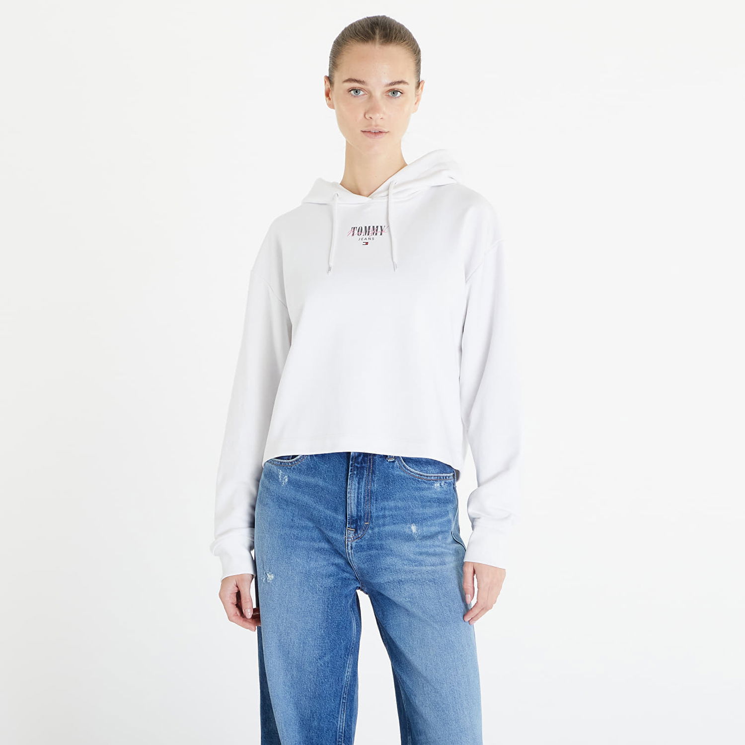 Mikina Tommy Hilfiger Relaxed Essential Logo Hoodie Biela | DW0DW17797 YBR, 0