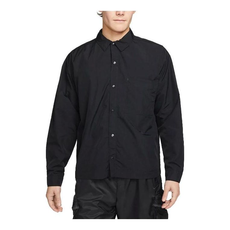 Košeľa Nike Sportswear Tech Pack Woven Long-Sleeve Shirt Čierna | DX0206-010