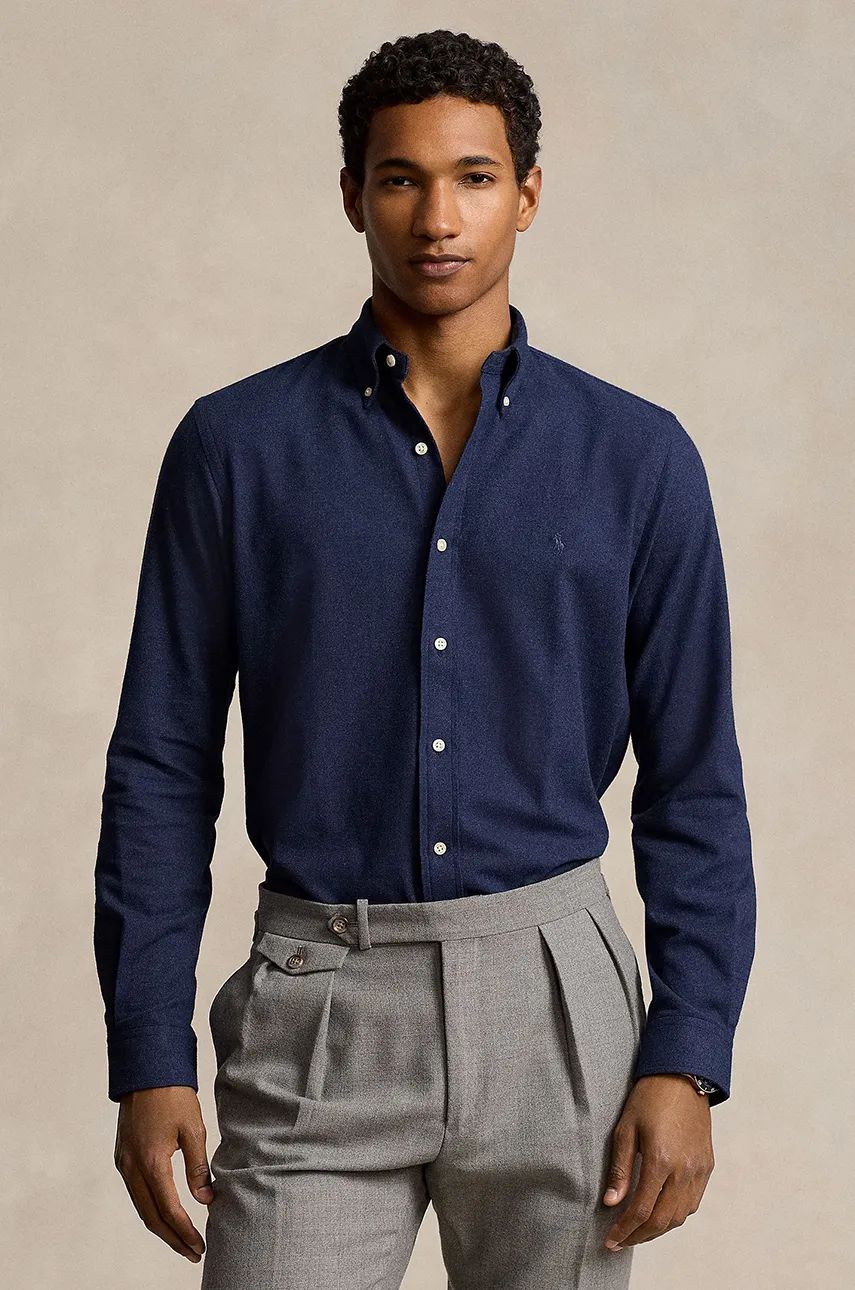 Košeľa Polo by Ralph Lauren Slim Fit Button-Down Shirt Navy | 710953354, 0