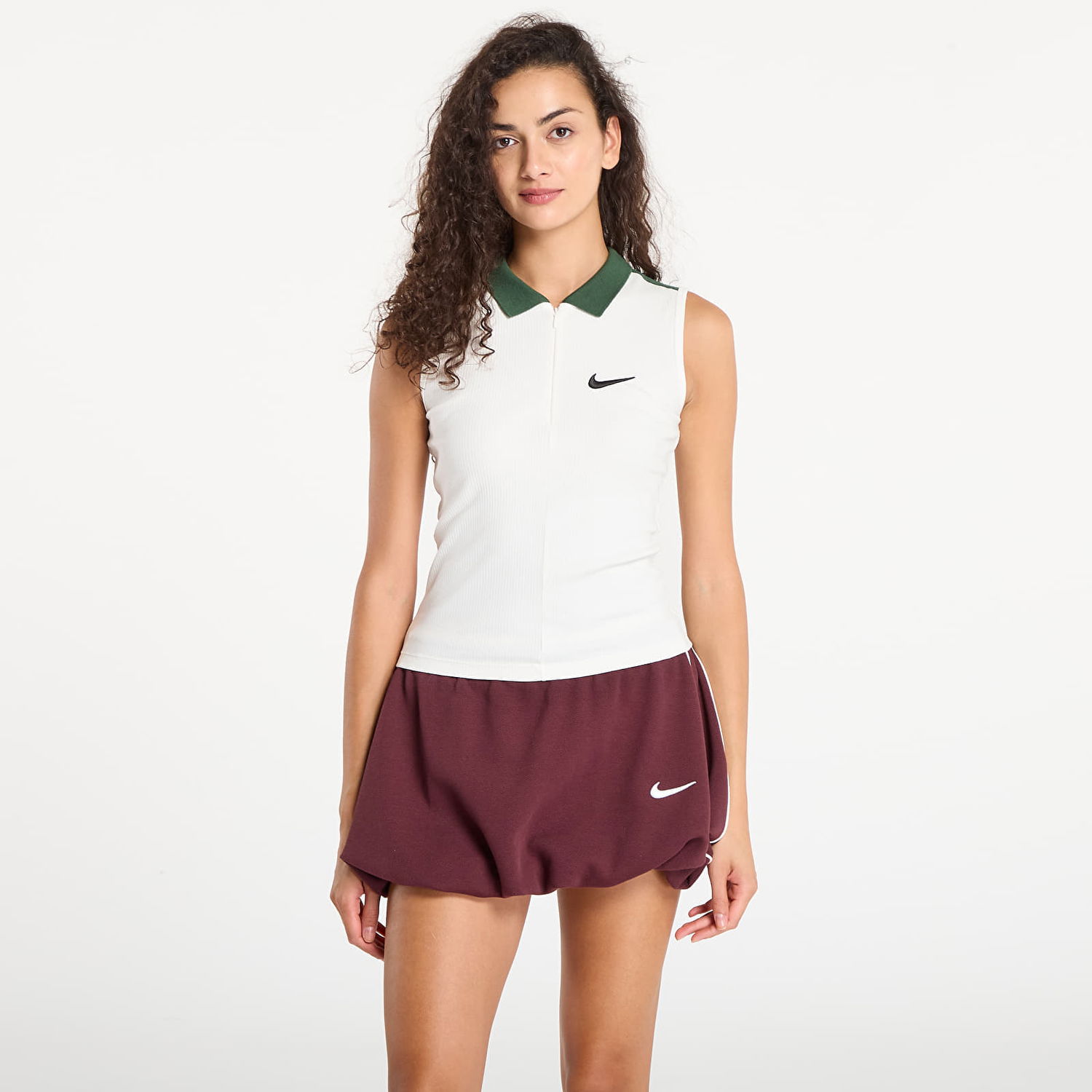 Tielko Nike Fitted Tennis Tank Biela | IO8899-133, 0