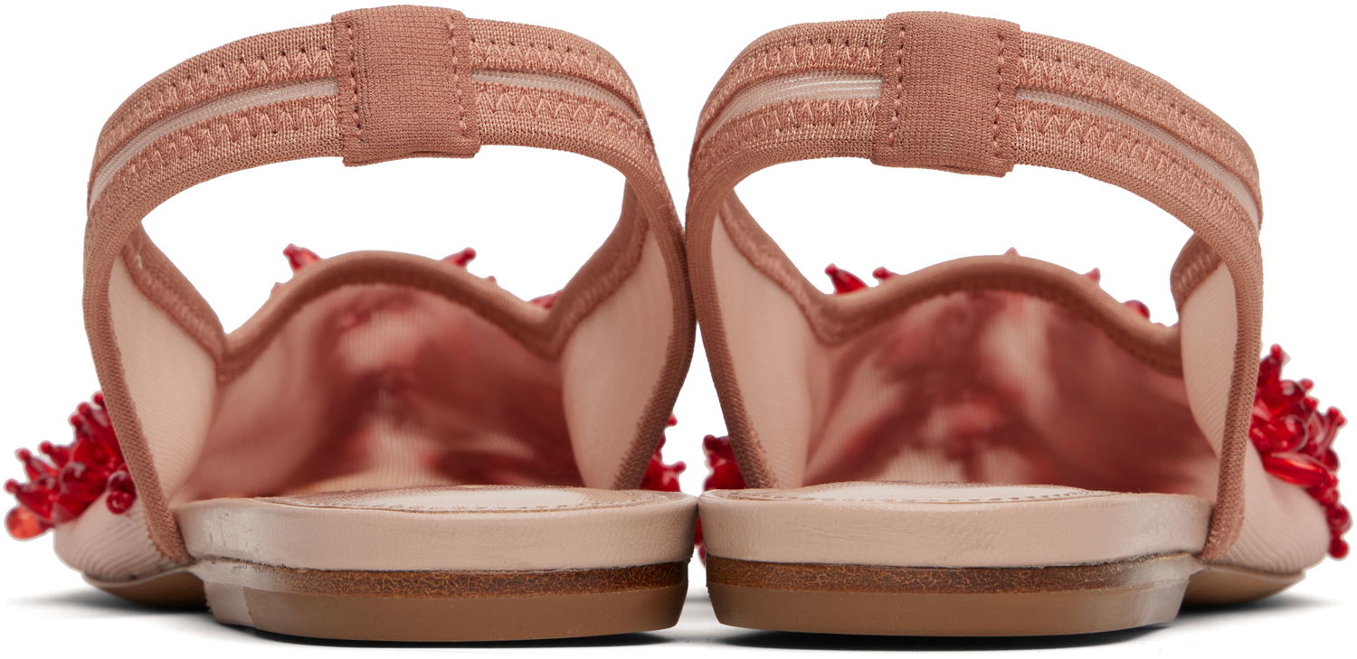 Doplnky Dries Van Noten Dries Van Noten Slingback Embellished Mesh Flats Ružová | WS251-1617-803, 1