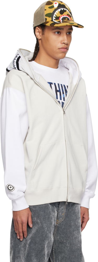 Mikina BAPE Shark Full Zip Hoodie Šedá | 001ZPK701311M, 4