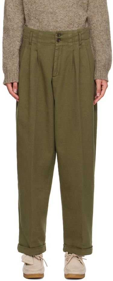 Nohavice YMC YMC Keaton Pleated Trousers Zelené | Q4AZG, 0
