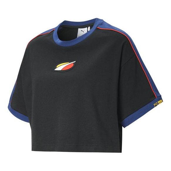Crop Top Puma Rdet Multicolor Short Sleeve T-Shirt Čierna | 598074-01, 0