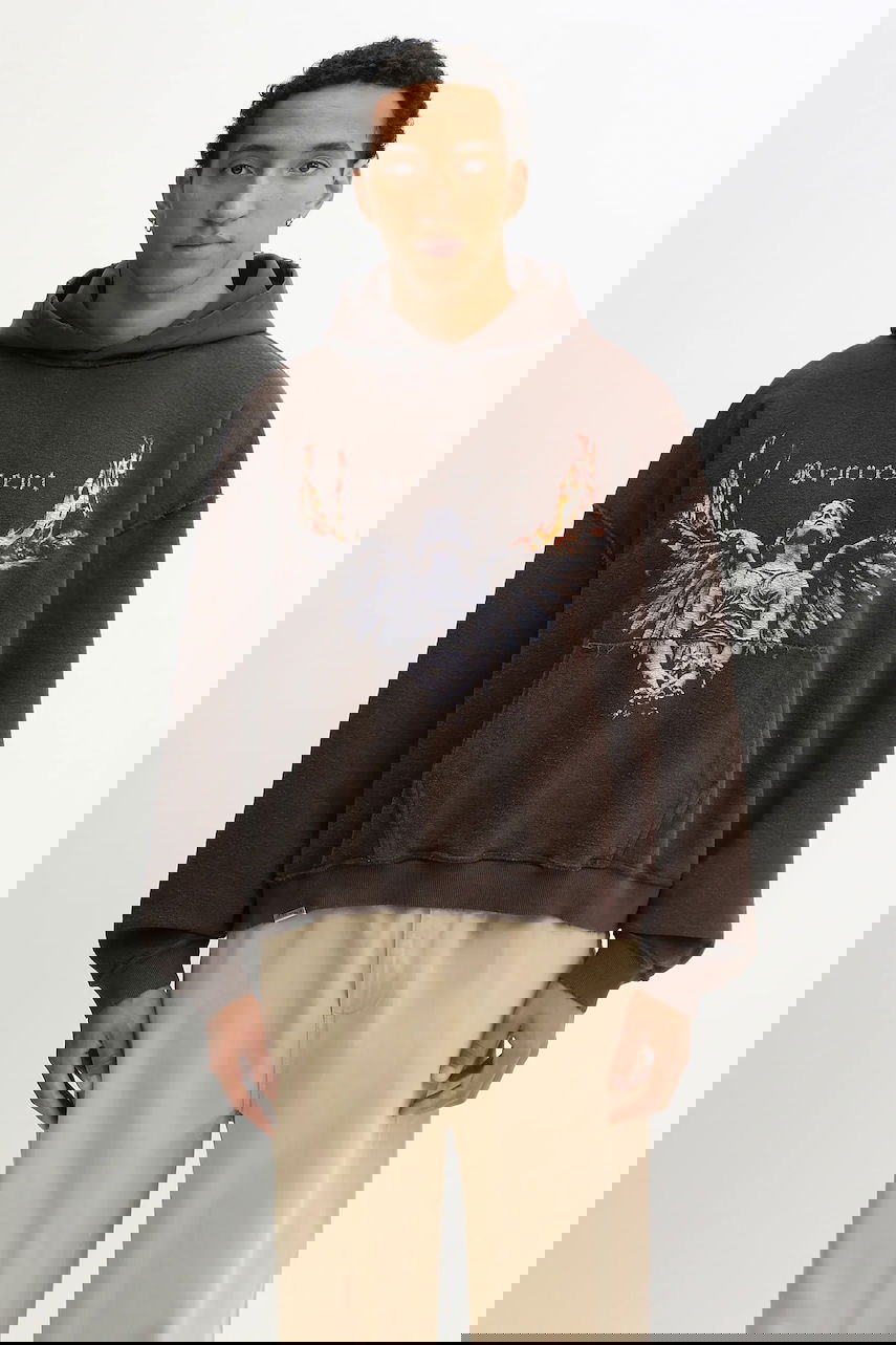 Mikina Represent Clo Reversible Living Legacy Tour Hooded Cotton Sweatshirt Hnedá | MLM100366, 0