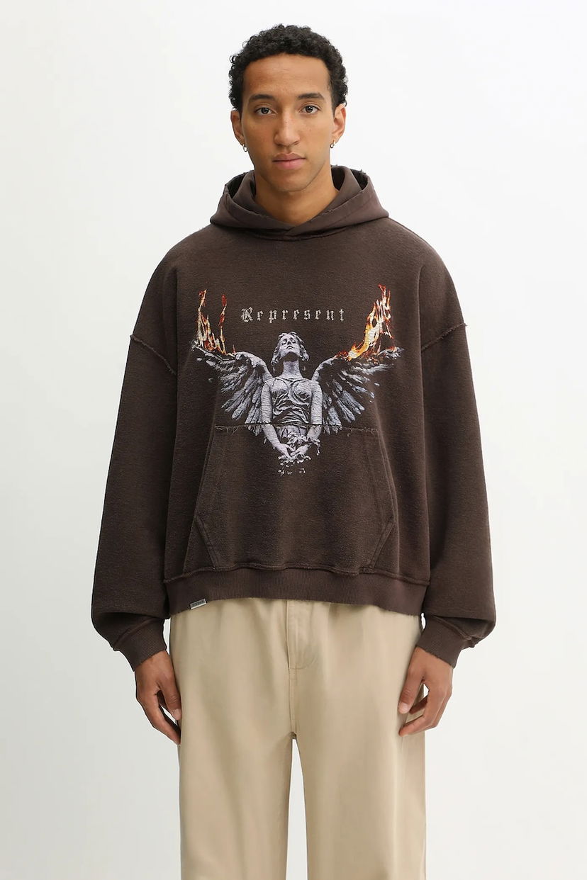 Mikina Represent Clo Reversible Living Legacy Tour Hooded Cotton Sweatshirt Hnedá | MLM100366