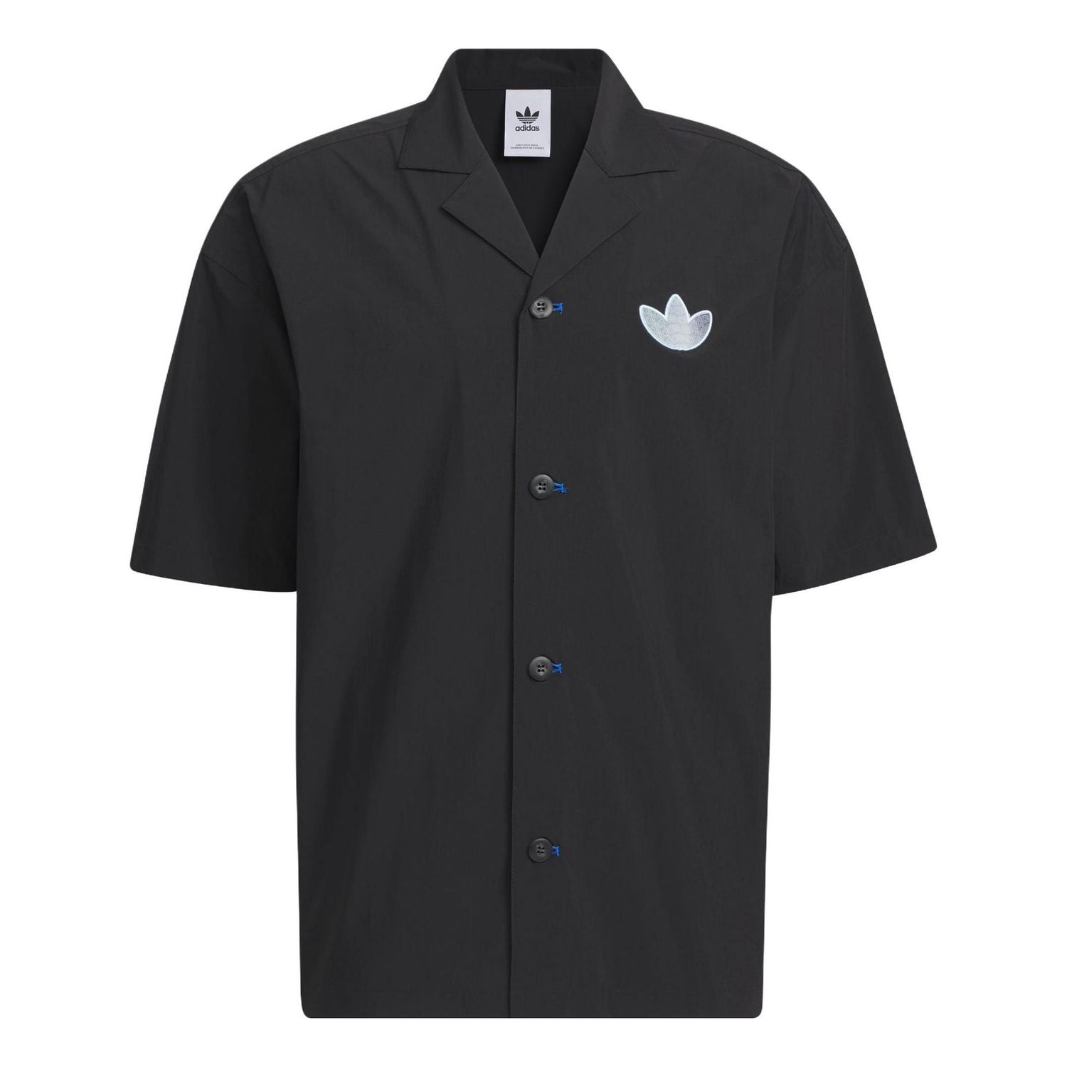 Košeľa adidas Originals Originals Short Sleeve Button Up Shirt Čierna | IK8626, 0