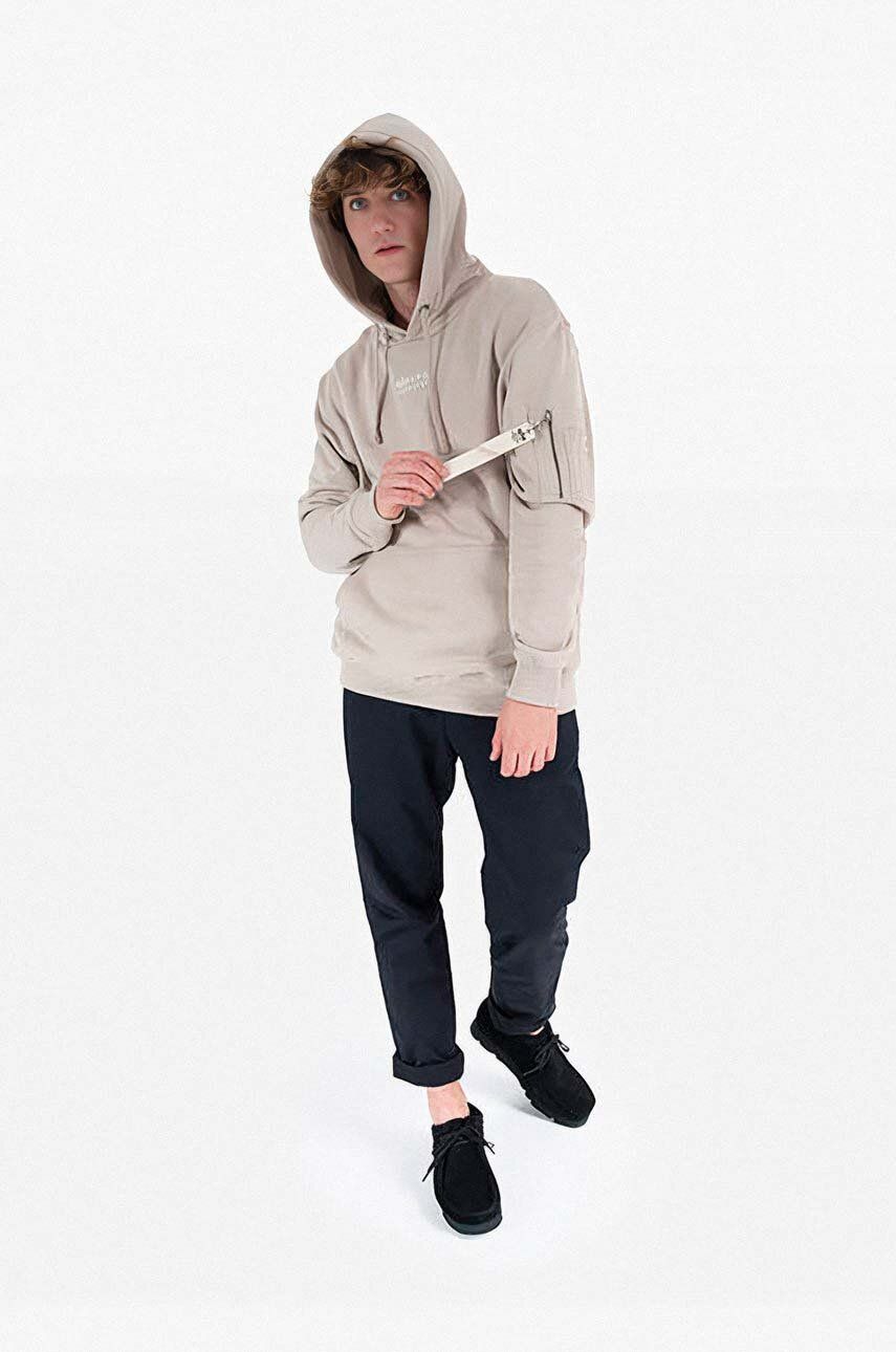 Mikina Alpha Industries Hoodie With Application Šedá | 118350.627, 1