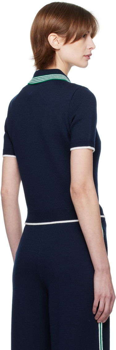 Sveter Casablanca Casablanca Knit Tennis Polo Navy | WPS25-KW-856-02, 2