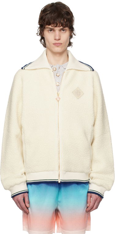 Bunda Casablanca Casablanca Cashmere Zip-Up Sweater Biela | MPS25-JTP-332-01, 0
