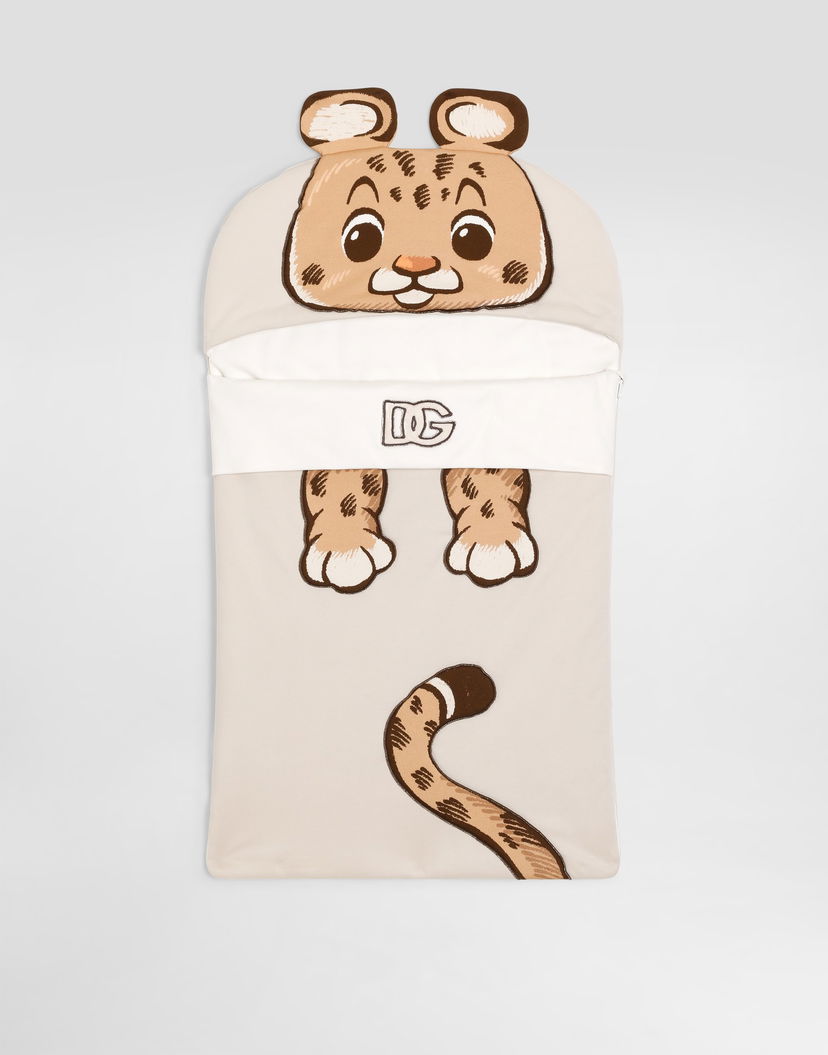 Batohy a tašky Dolce & Gabbana Dolce & Gabbana Newborn Baby Nest with Leopard Print Béžová | LNJAH7G7PJHS9000