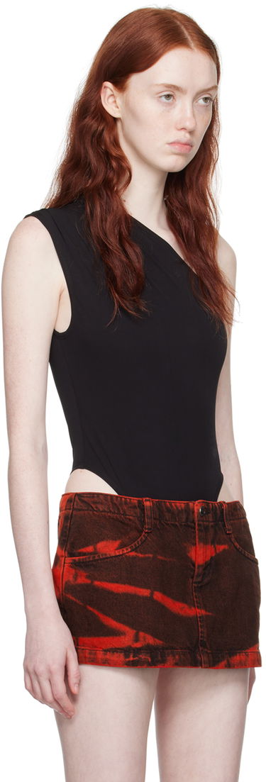 Body Miaou Miaou Jade One Shoulder Bodysuit Čierna | 6005VCJBLK, 1
