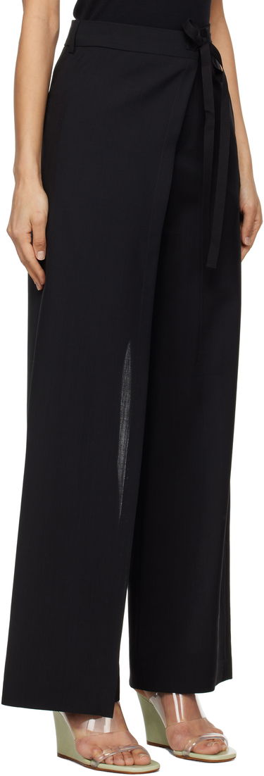 Nohavice Maison Margiela MM6 Maison Margiela Tailoring Wool Canvas Tie Trousers Čierna | S52KA0518 M35080, 1
