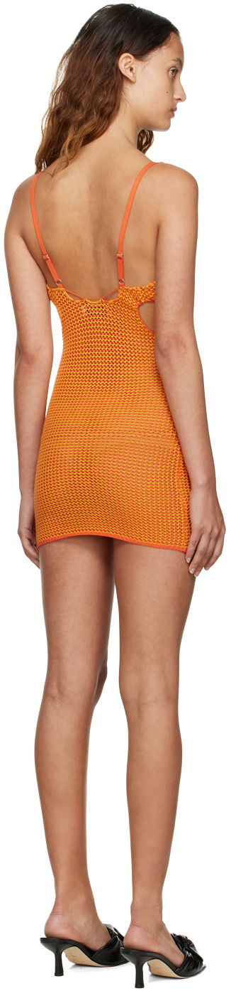 Šaty GUIZIO Guizio Knit Mini Dress Oranžová | MD 1, 2