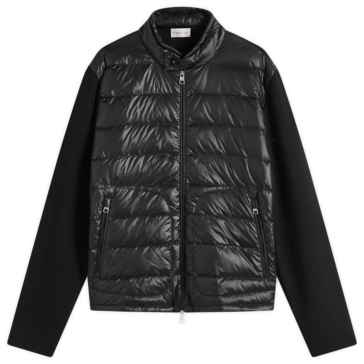 Prešívaná bunda Moncler Extrafine Wool Cardigan Hybrid Jacket, Size Large Čierna | 9B000-16-M1131-999, 0