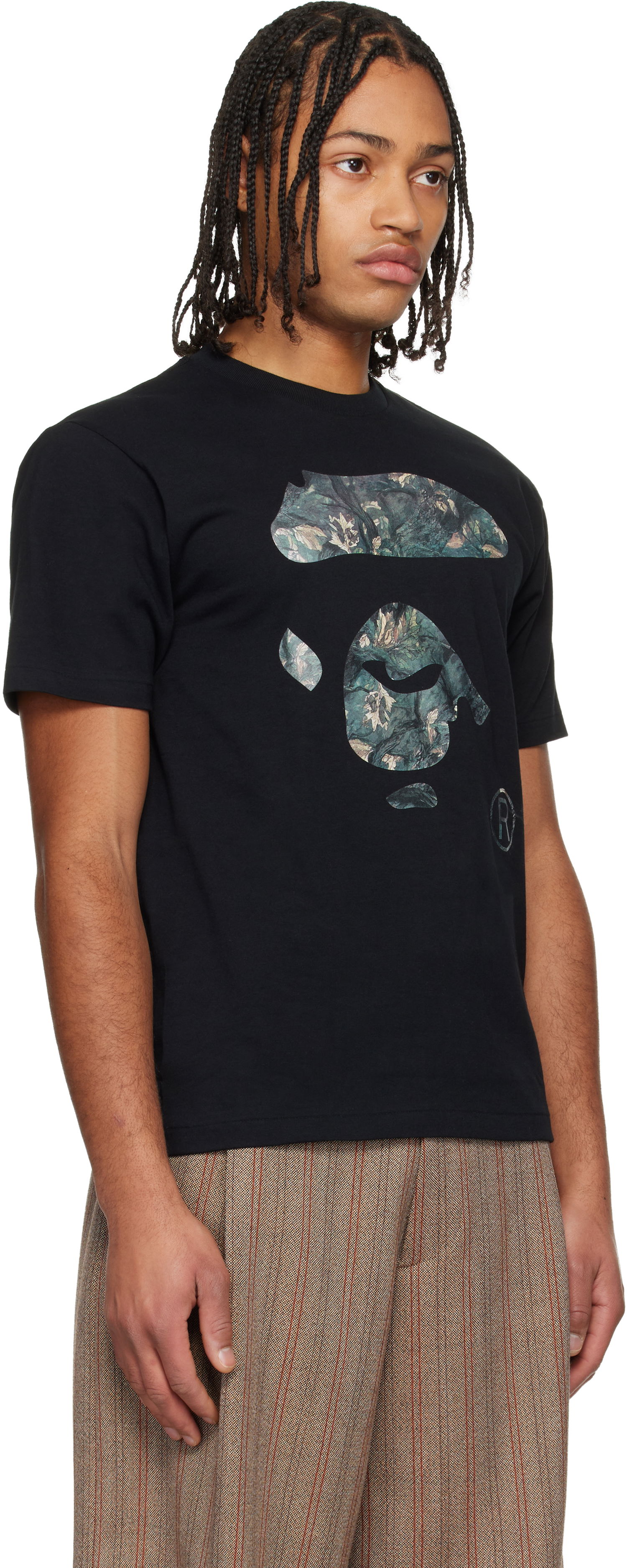 Tričko BAPE Tree Edge Camo Ape Face T-shirt Čierna | 001TEL801032M, 1
