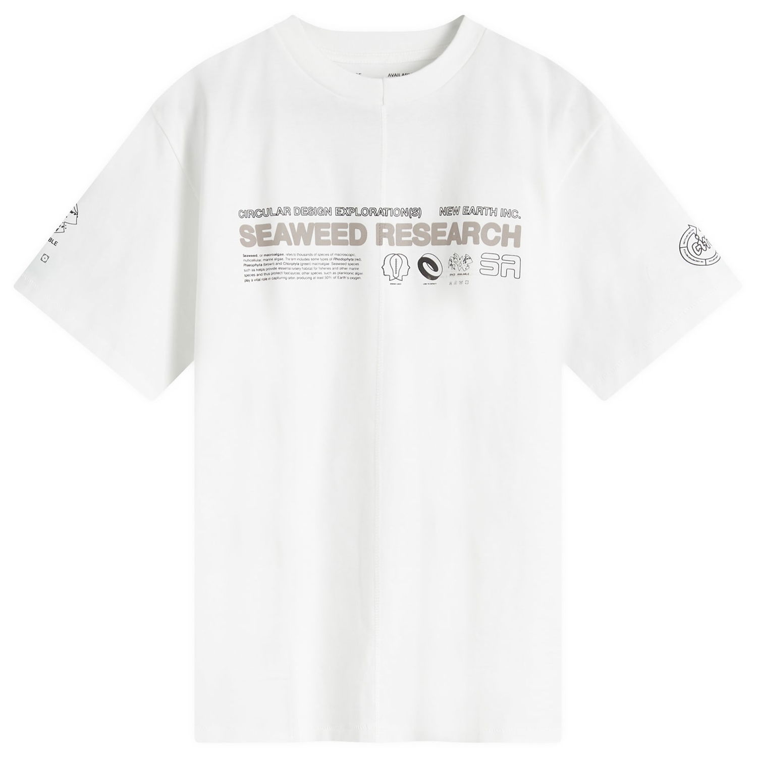 Tričko Space Available Seaweed Research T-Shirt Off White Large Biela | SA-SRT002-WHT, 0