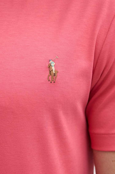 Tričko Polo by Ralph Lauren Red Cotton T-Shirt Ružová | 710740727, 4