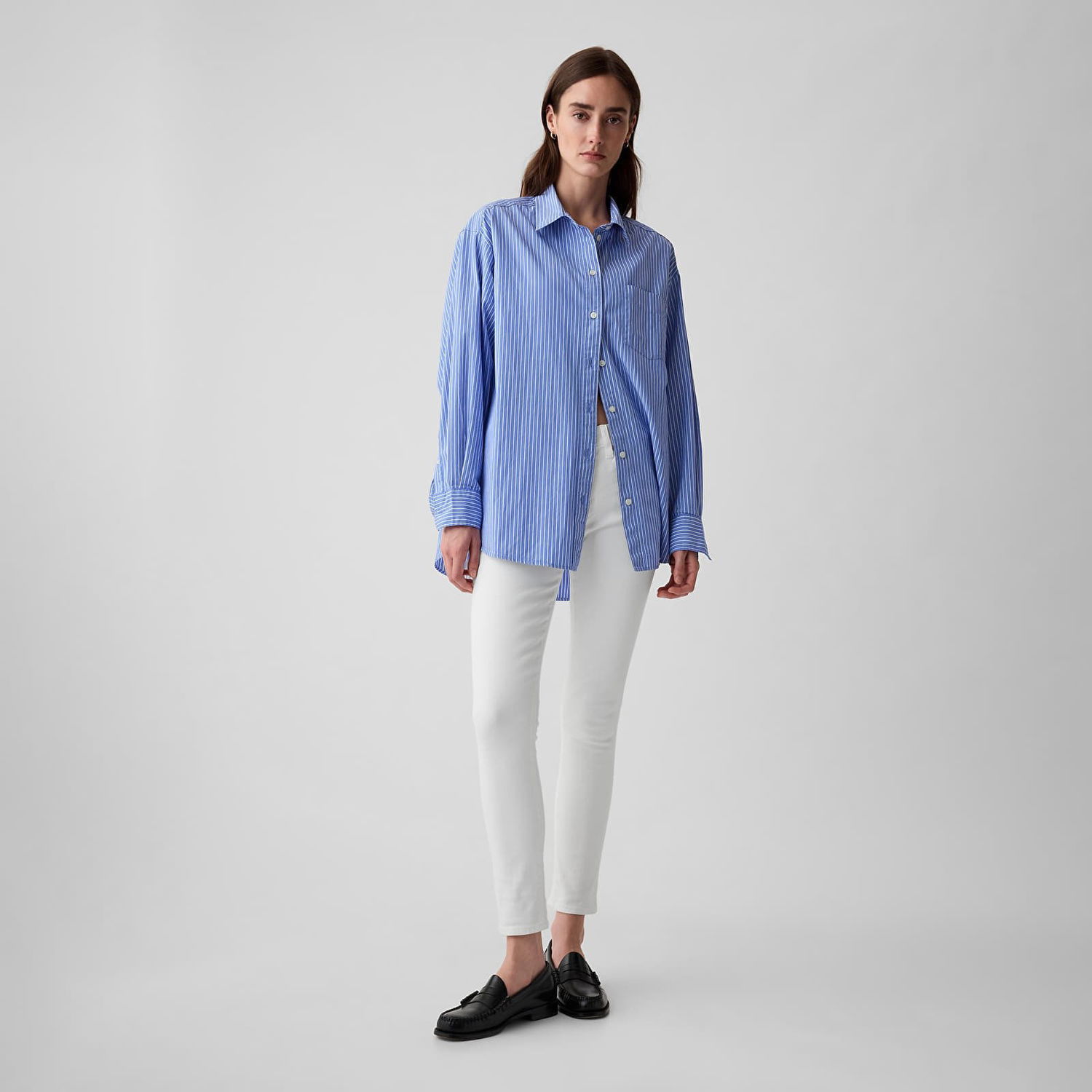 Džínsy GAP Denim Pants Skinny - Mid Rise Optic White Biela | 570471-00, 0
