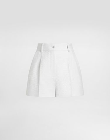 Šortky Dolce & Gabbana Dolce & Gabbana Stretch Mat Shorts Biela | FTBVHTFU9AUW0001, 0