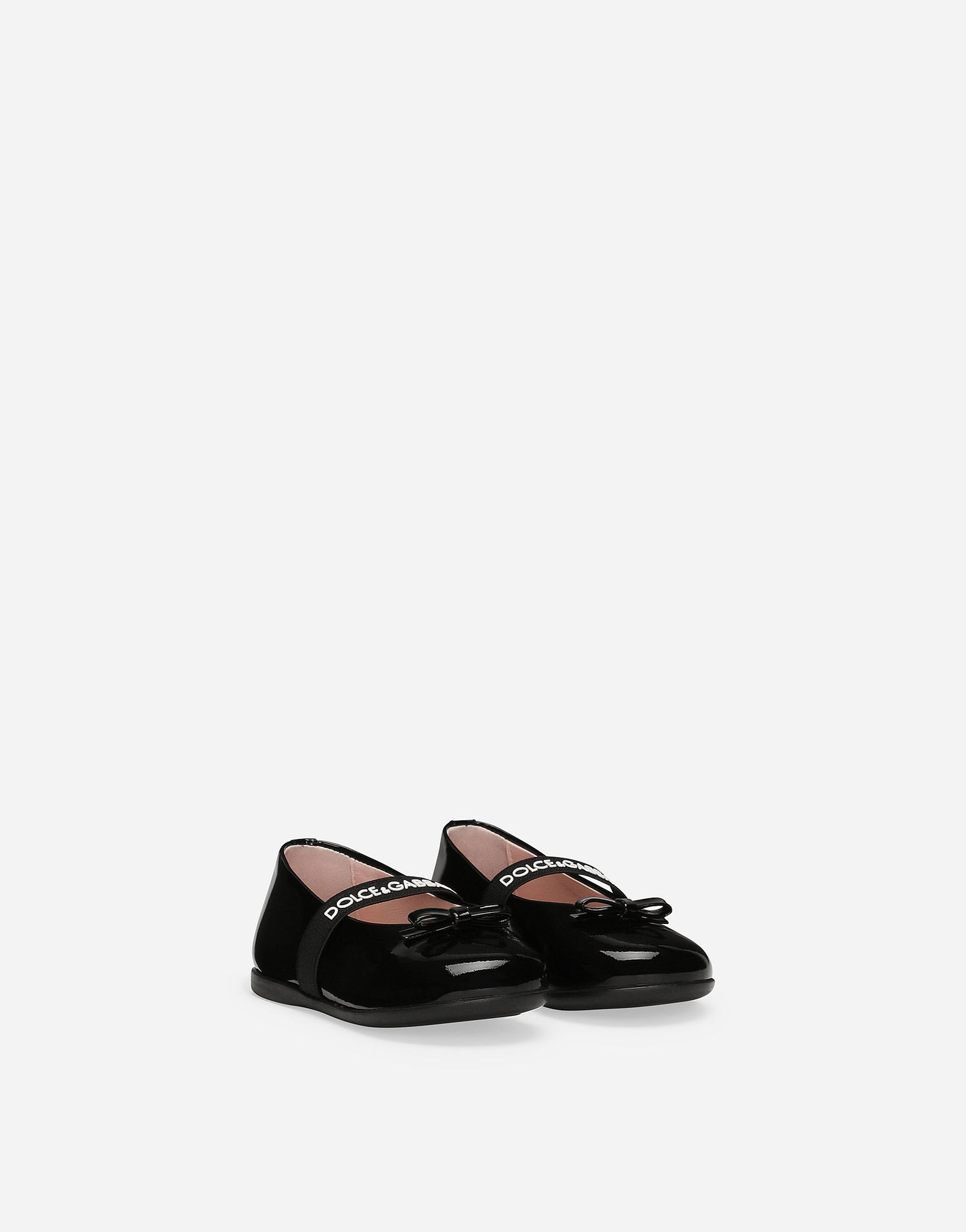 Tenisky a topánky Dolce & Gabbana Patent Leather Ballet Flats With Bow For First Steps Čierna | D20093A483180999, 1