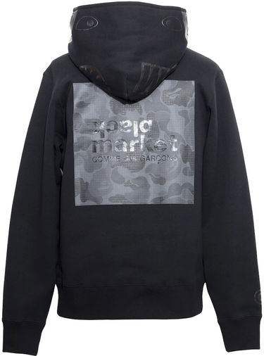 Mikina BAPE Bape x CDG Black Market Shark Pullover Hoodie Black Čierna | 001PPH721902C, 1