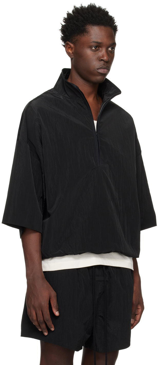 Vetrovka Fear of God Fear of God ESSENTIALS Half-Zip Jacket Čierna | 186SP244054F, 1