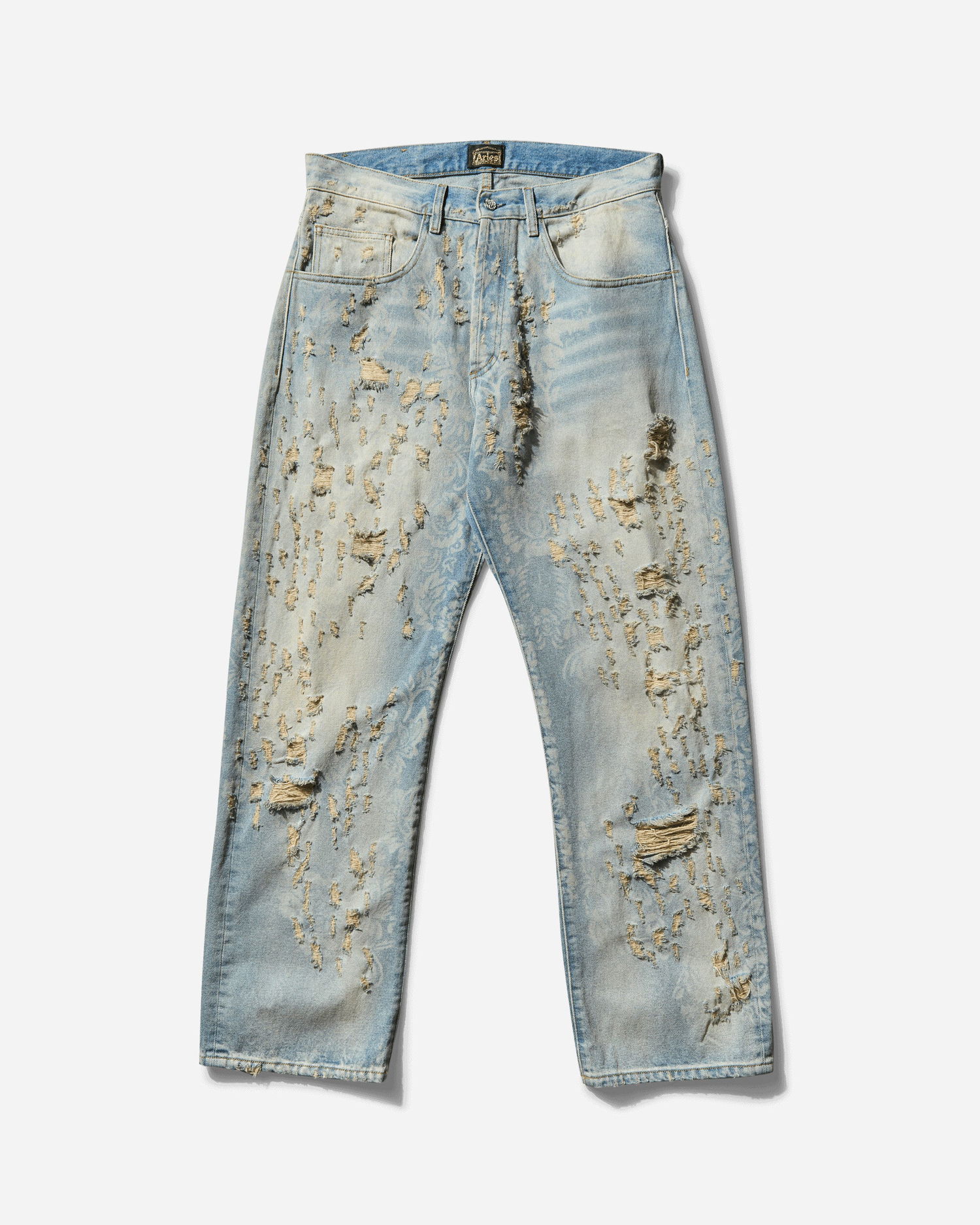 Džínsy Aries Destroyed Lace Batten Jeans Modrá | AR3130303 BLU, 1