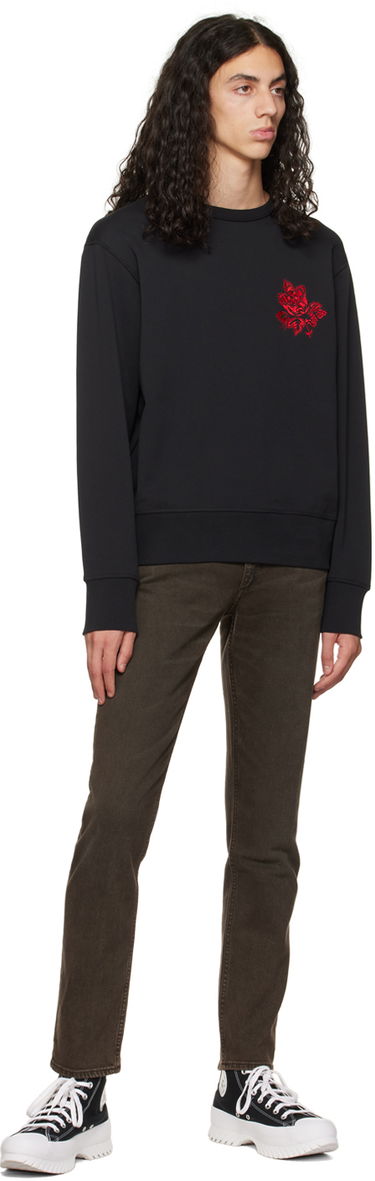Sveter rag & bone Lunar New Year Embroidered Sweatshirt Čierna | MBC22HT058NY58, 3