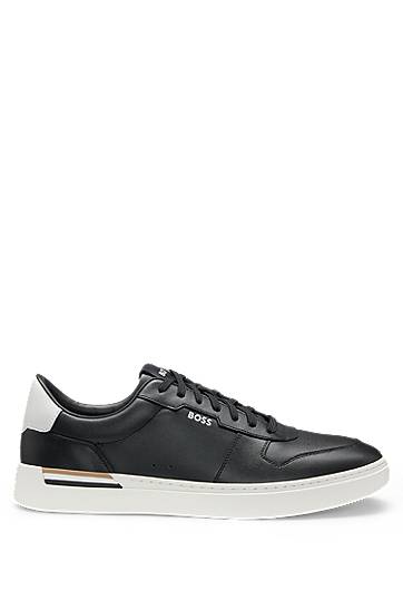 Oblečenie a doplnky BOSS BOSS Signature-Stripe Detail Trainers Čierna | 50542538, 1