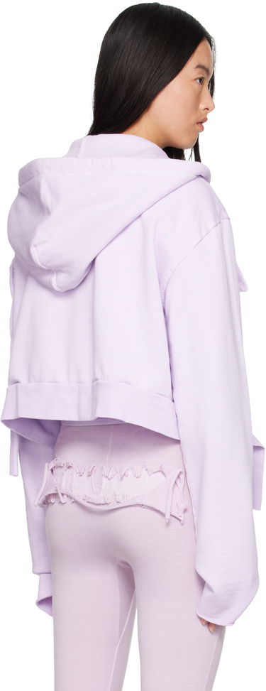Mikina Ottolinger Ottolinger Distressed Cropped Hoodie Fialová | 2215020214, 2