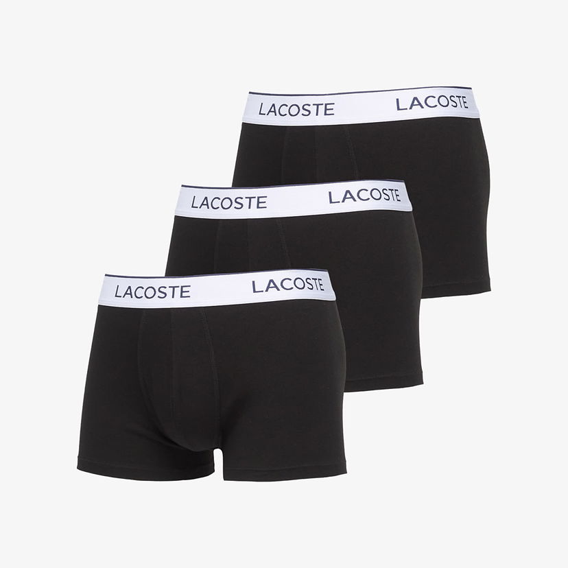 Boxerky Lacoste Trunks Underwear 3-Pack Čierna | 5H9002 031