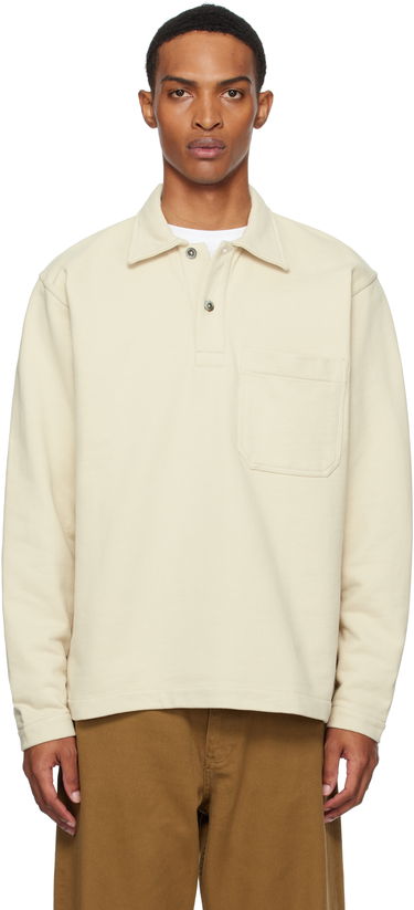 Polo tričko NORSE PROJECTS Norse Projects Fraser Relaxed Organic Loopback Long Sleeve Polo Béžová | N20-1377, 0